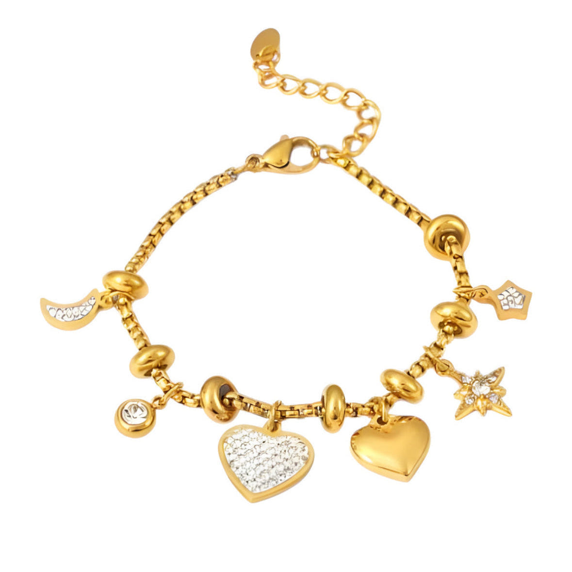 Bracelet Charms Doré 18K