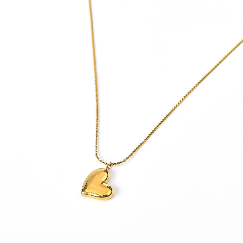 Collier Cœur Acier Inoxydable