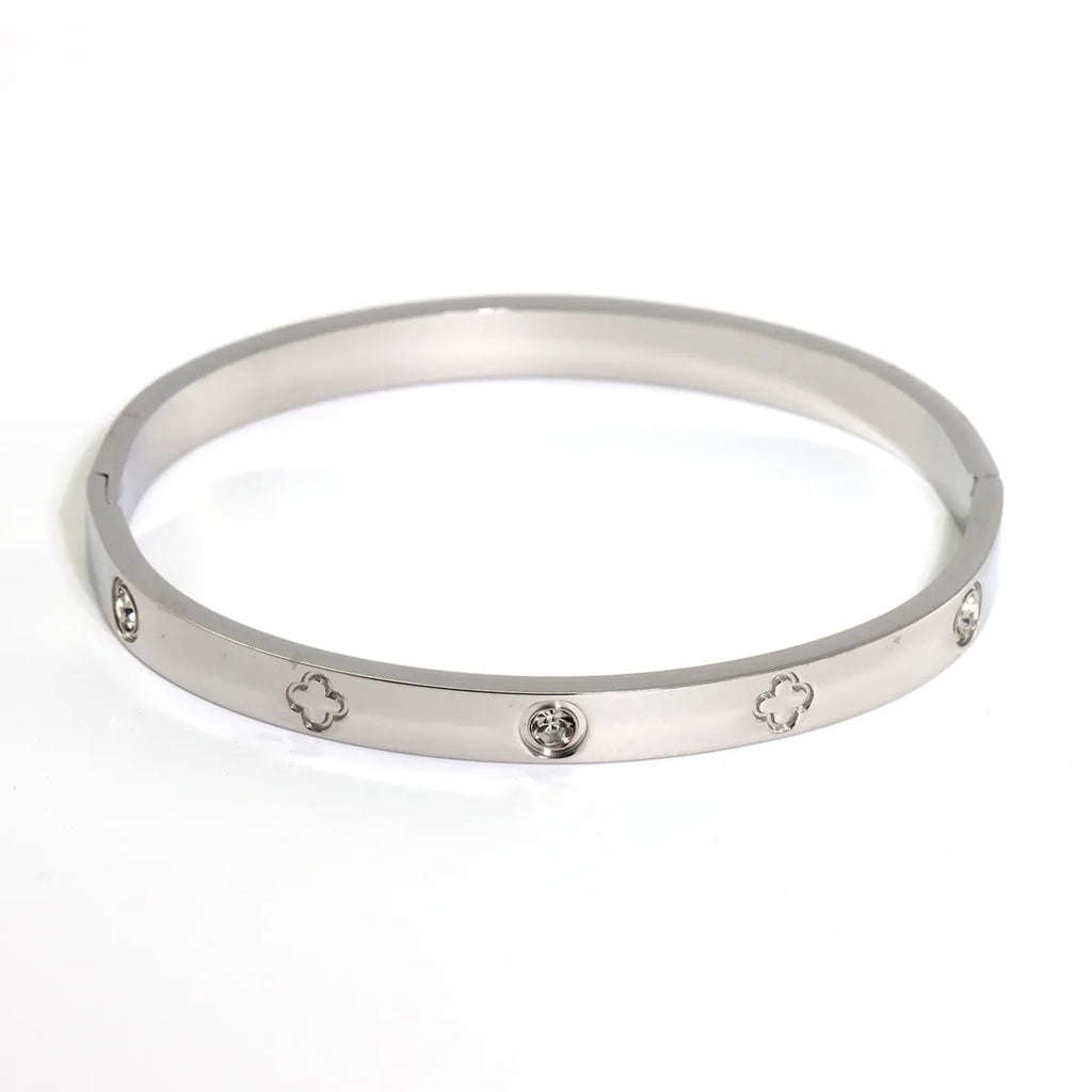 Jonc Fleur Royale en Acier Inoxydable