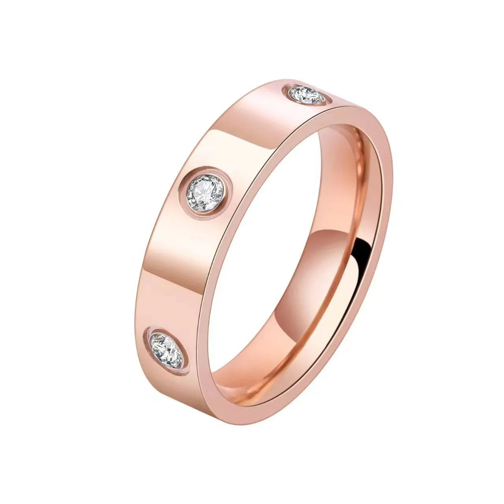 Bague en acier inoxydable Ornée de zircons