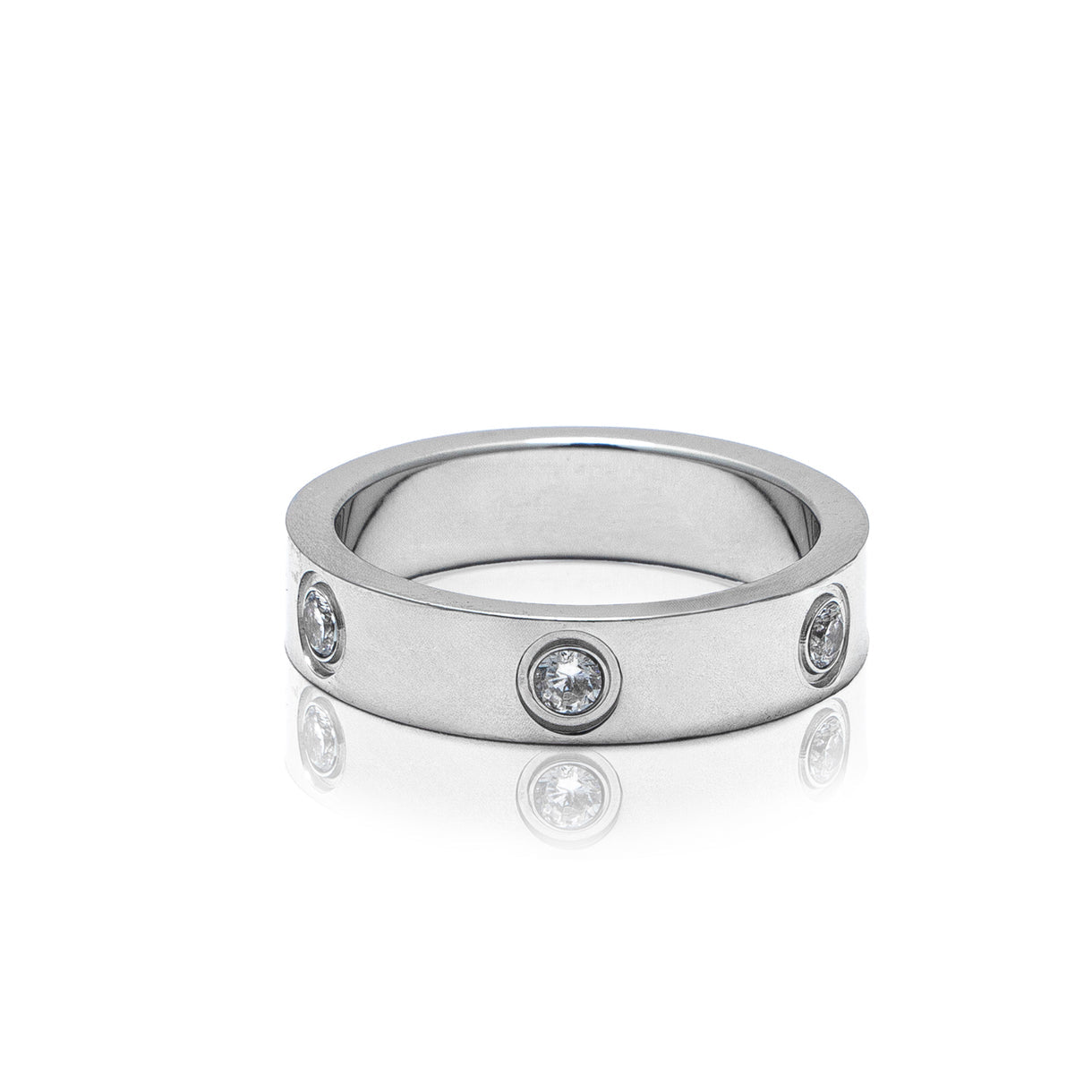 Bague en acier inoxydable Ornée de zircons