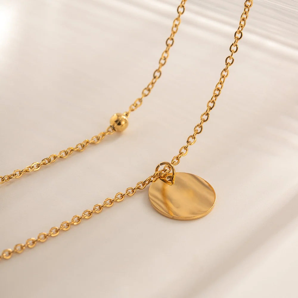 Collier Double Rang Médaille Intemporelle