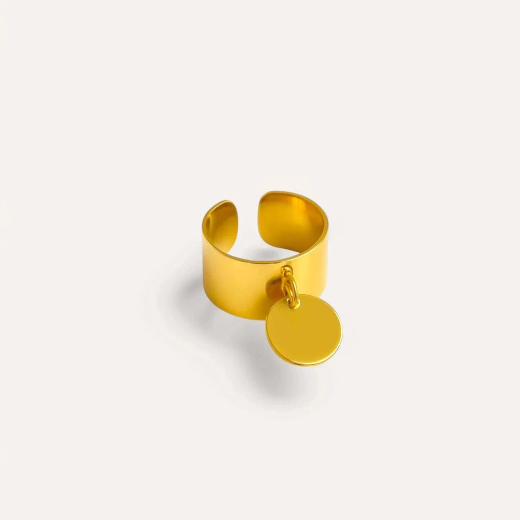 Bague Lumina en acier inoxydable plaqué or 14K - ABABEL