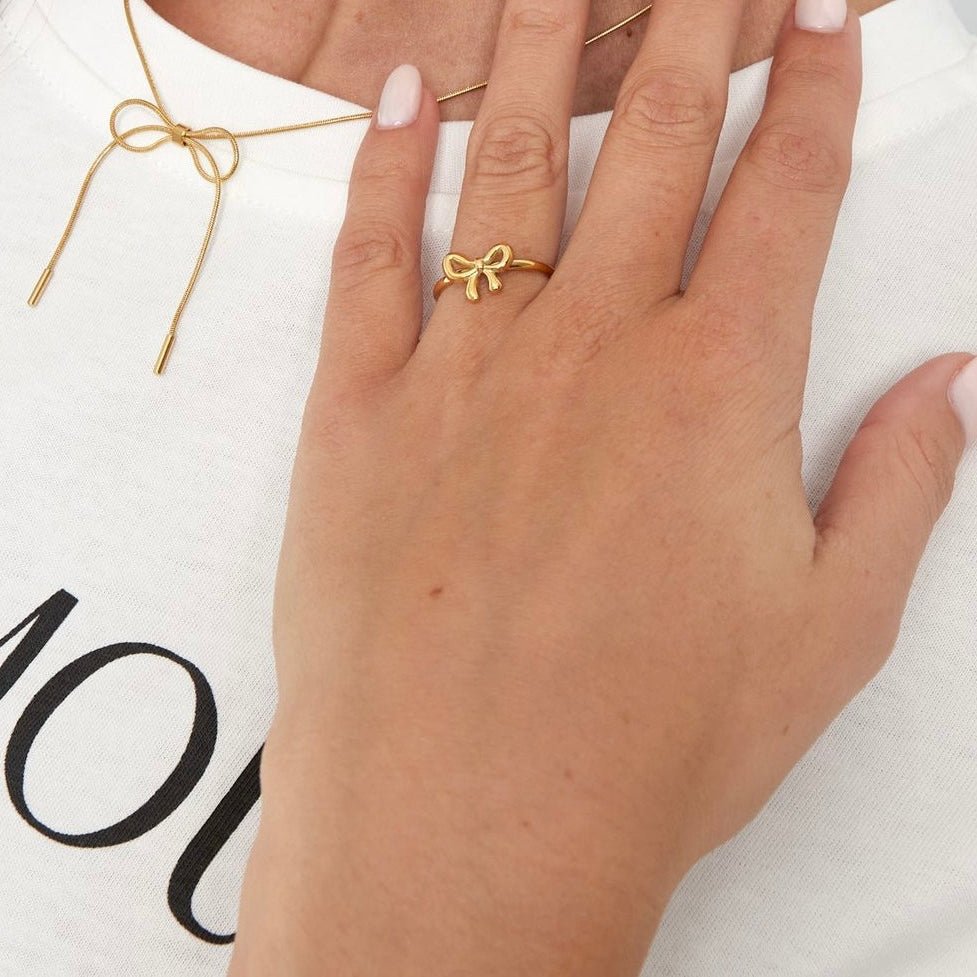 Bague nœud doré - ABABEL