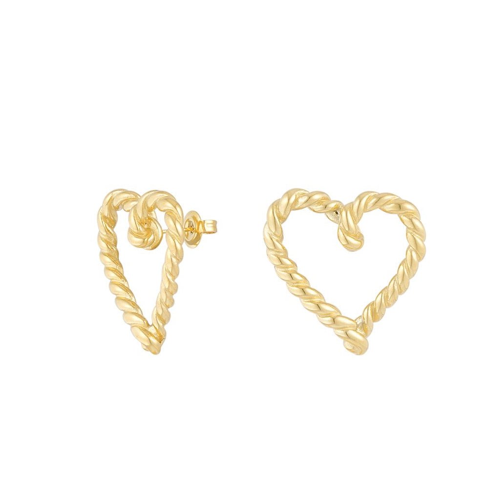 Boucles d’Oreilles Cœur Tressé - ABABEL