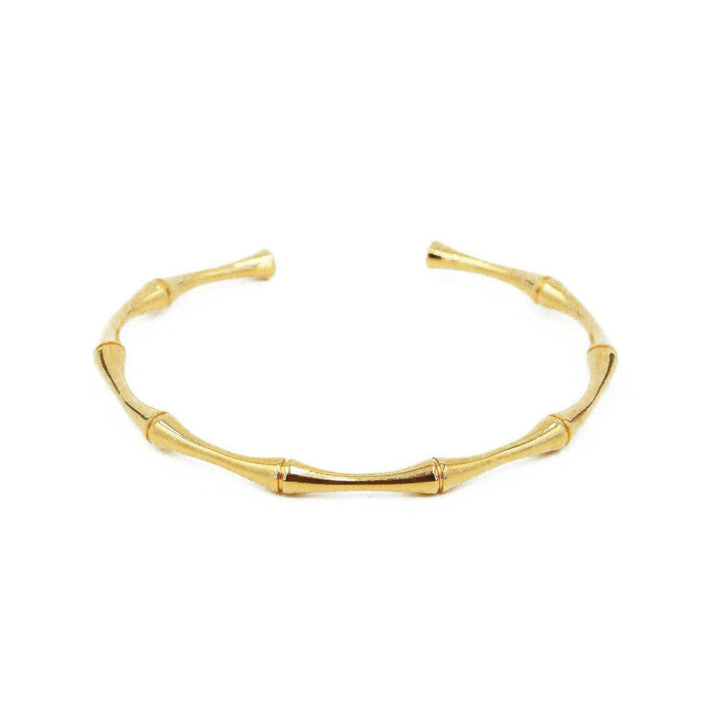 Bracelet Bambou en Acier Inoxydable 304 Plaqué Or 18K - ABABEL
