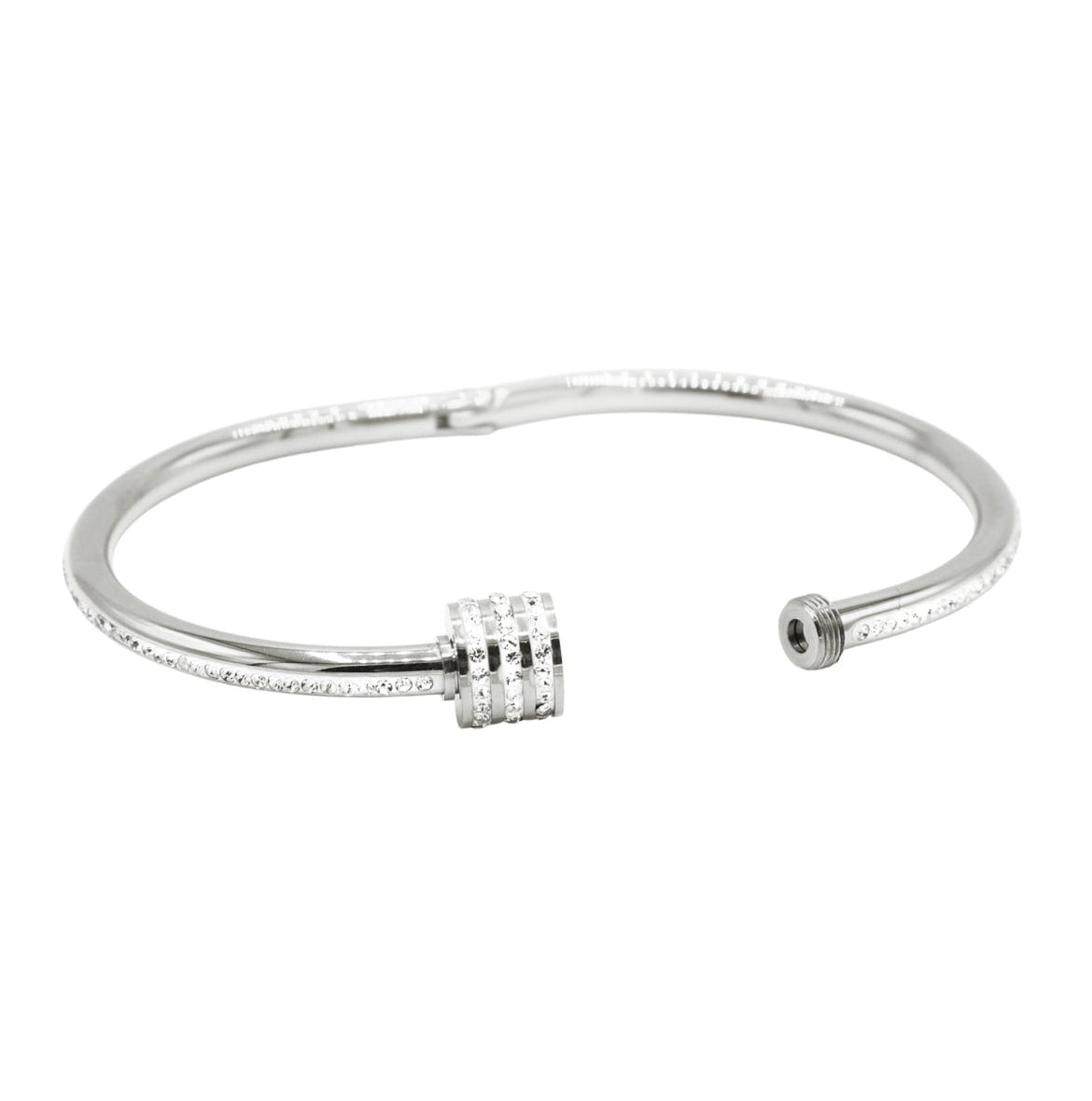 Bracelet d’Exception en Titane avec Pavage de Diamants - ABABEL