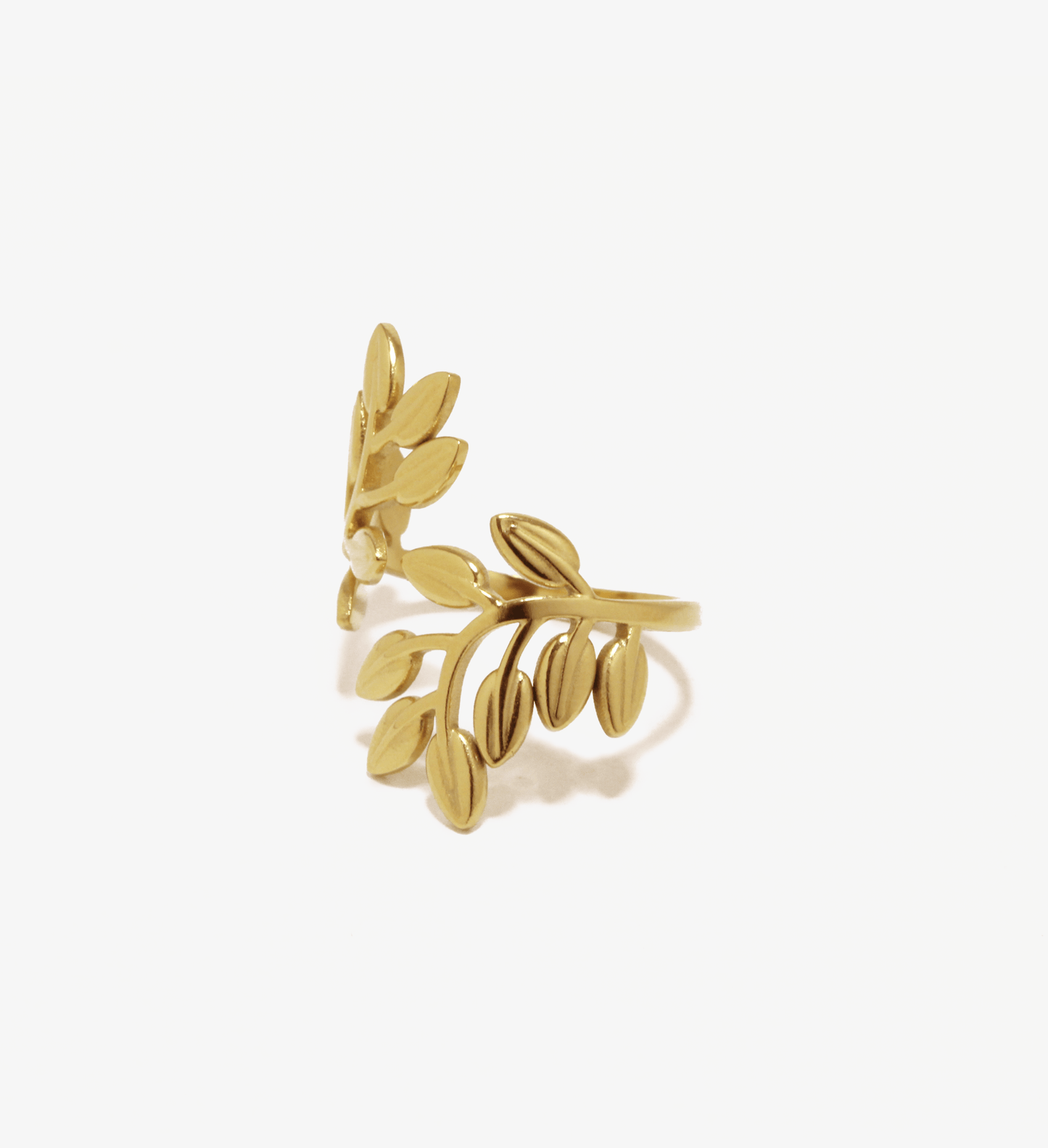 Bracelet Feuilles en Acier Inoxydable Plaqué Or 18K - ABABEL