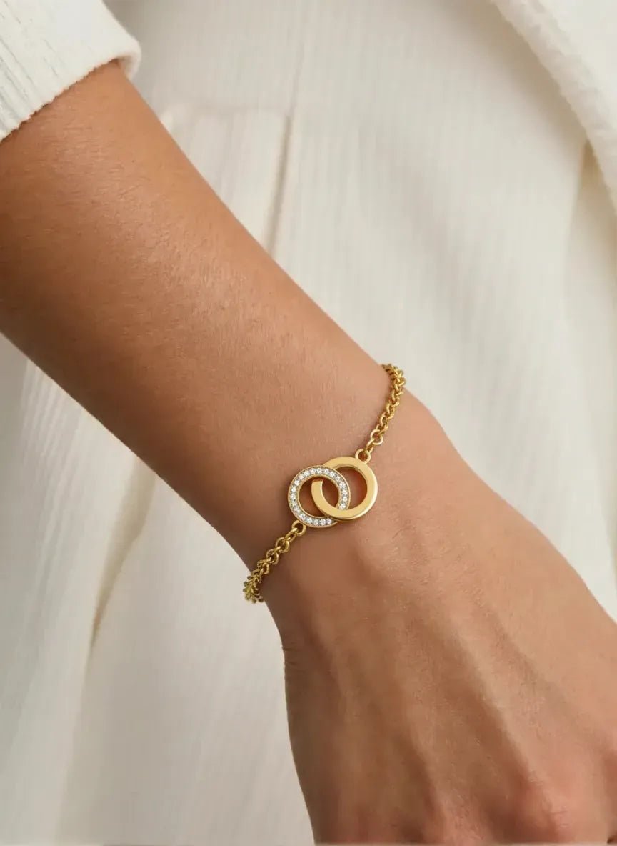 Bracelet Prestige aux Anneaux Entrelacés en acier inoxydable - ABABEL