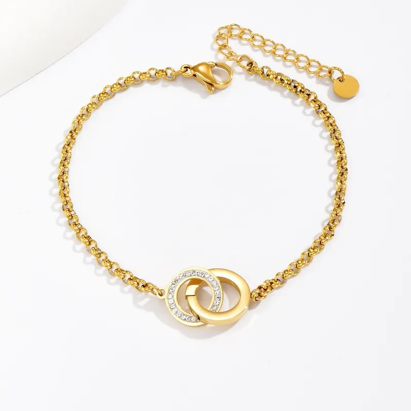 Bracelet Prestige aux Anneaux Entrelacés en acier inoxydable - ABABEL