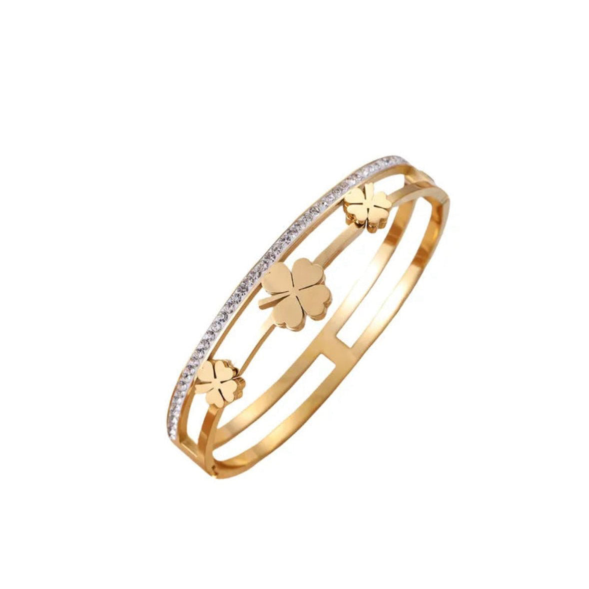 Bracelet Trèfle Élégant & Style Simple en Acier au Titane - ABABEL