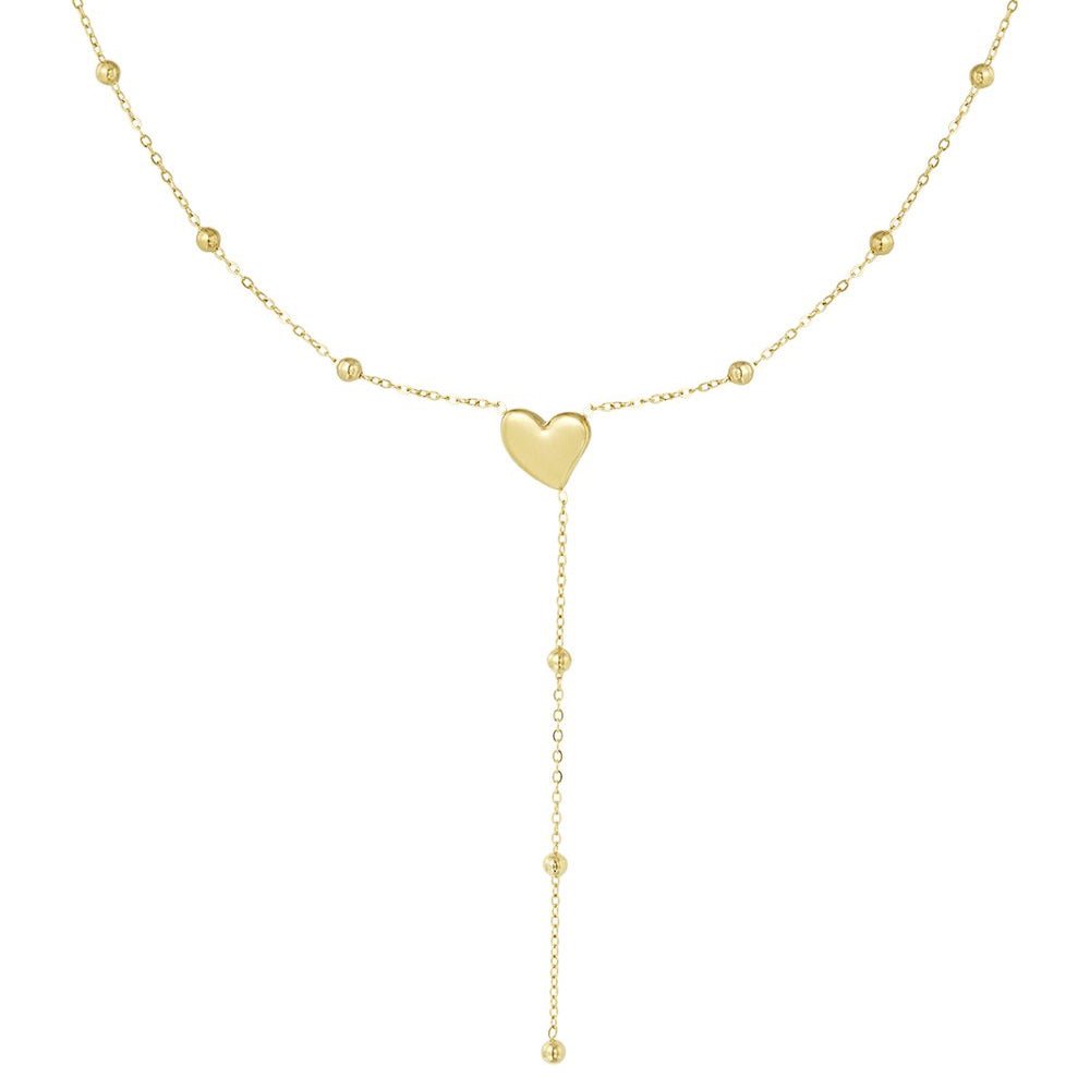 Collier Cœur avec Perles Dorées - ABABEL