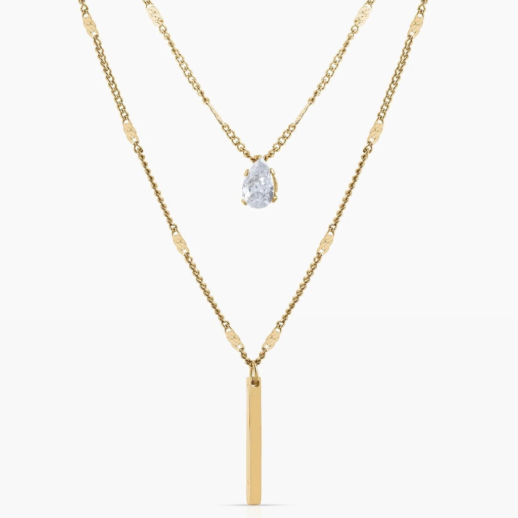 Collier Layering Prestige Acier Inoxydable Plaqué Or 18K - ABABEL
