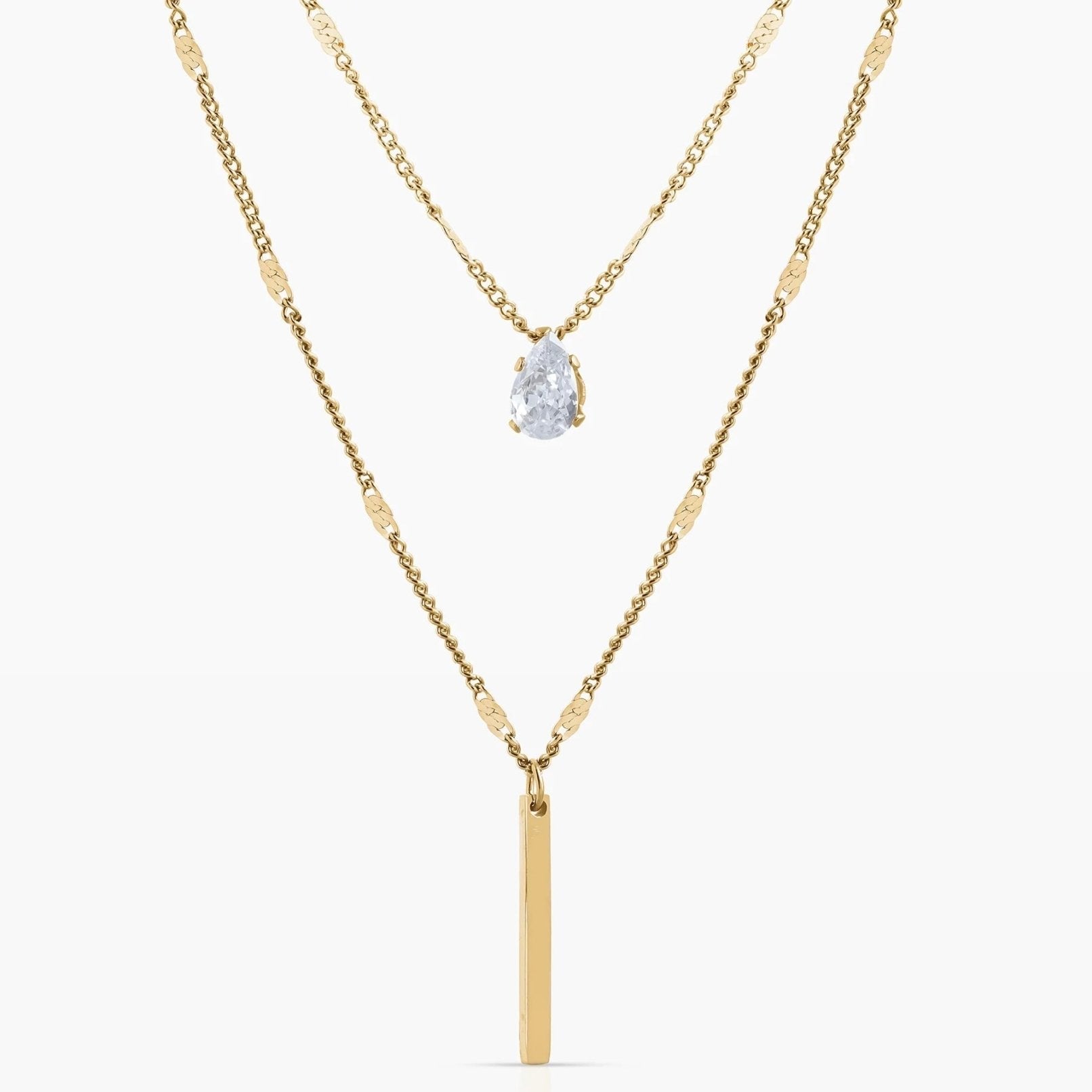 Collier Layering Prestige Acier Inoxydable Plaqué Or 18K - ABABEL