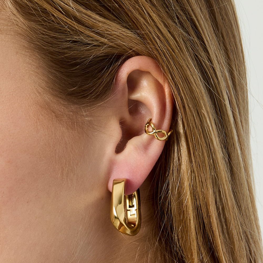 Ear Cuff Doré au Design Ondulé - ABABEL